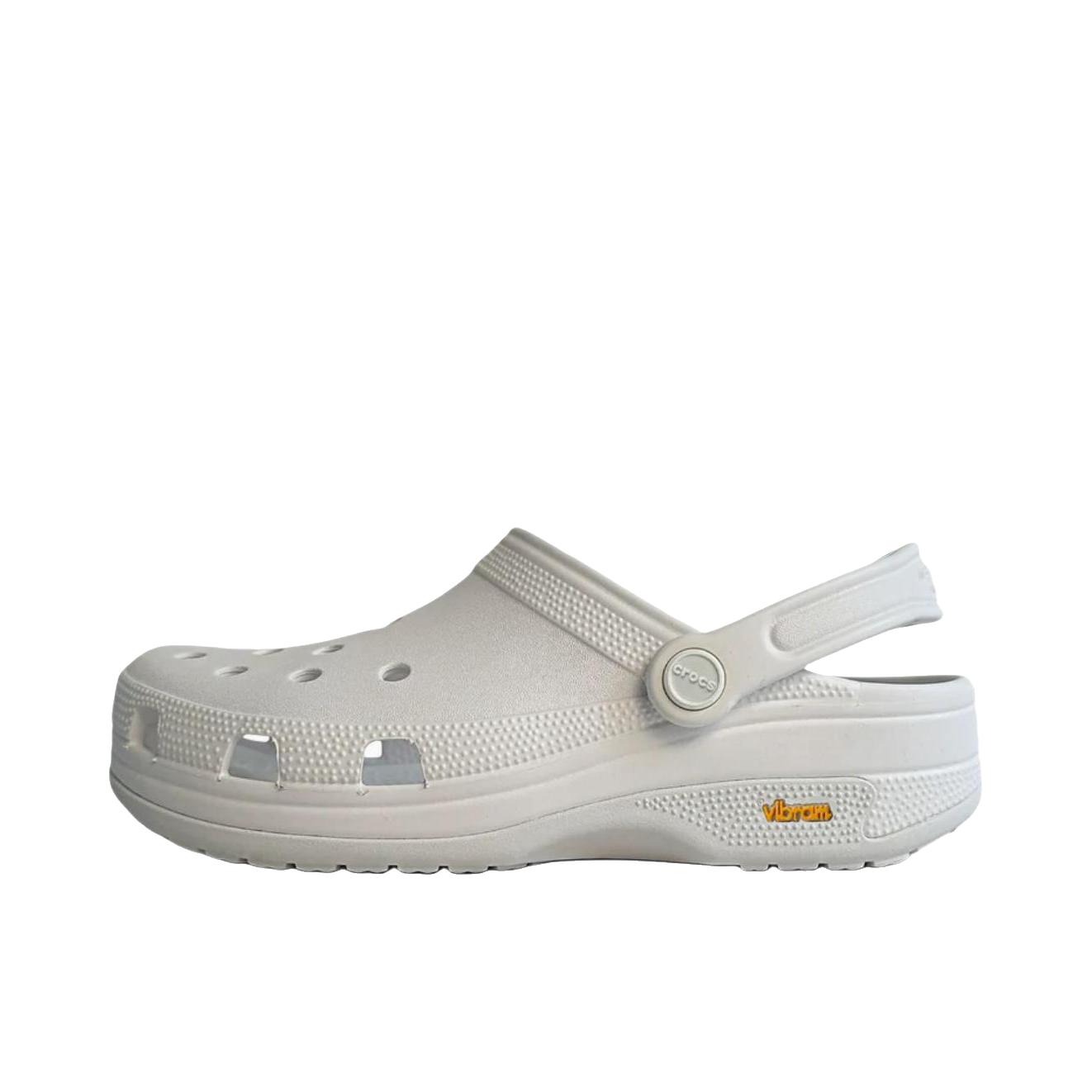 推荐商品：Crocs/卡骆驰 EXP Vibram 凉鞋 一脚蹬低跟厚底包头 白色