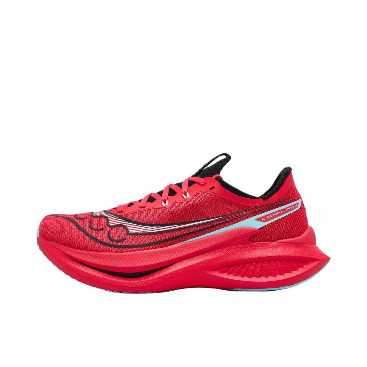 推荐商品：Saucony/索康尼 Endorphin Pro 啡鹏5 跑鞋 百搭休闲舒适轻便碳板马拉松 红色/黑色