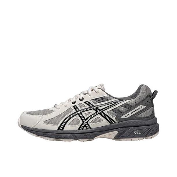 推荐商品：Asics/亚瑟士 Gel-Venture 6 跑鞋 防滑耐磨缓冲抓地减震回弹透气复古越野 灰绿色/白色