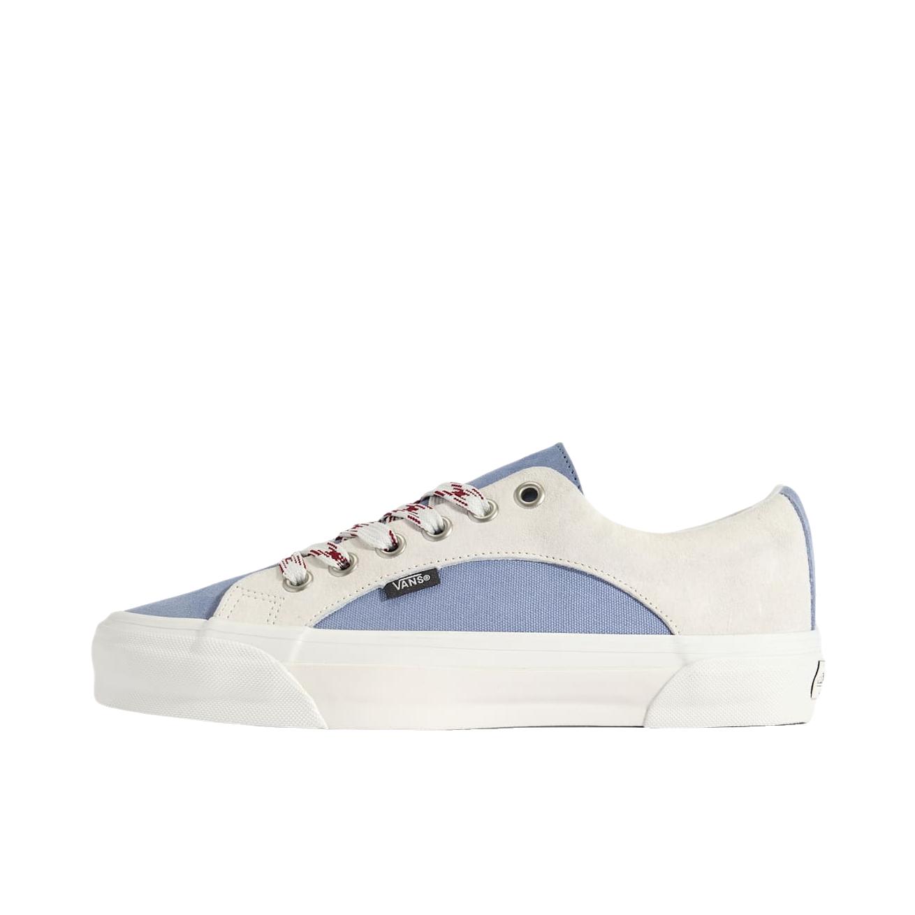 推荐商品：Vans/范斯 Premium Lampin 板鞋 皮革织物平底复古 复古白/蓝色