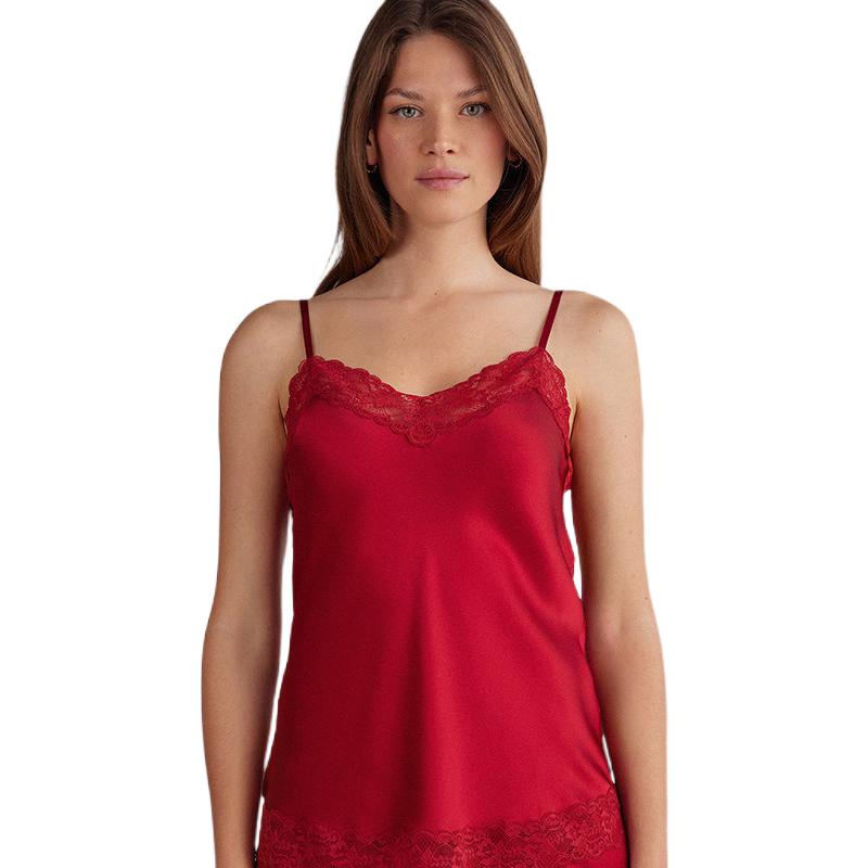 推荐商品：intimissimi 性感优雅桑蚕丝吊带 女装 LTD71S 019 红