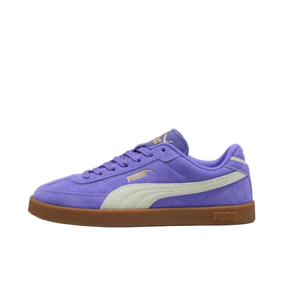推荐商品：Puma/彪马 Club II Era T头鞋 德训鞋 板鞋 薄底防滑耐磨轻便低帮系带复古百搭支撑圆头贴合 女款/深紫色/白色
