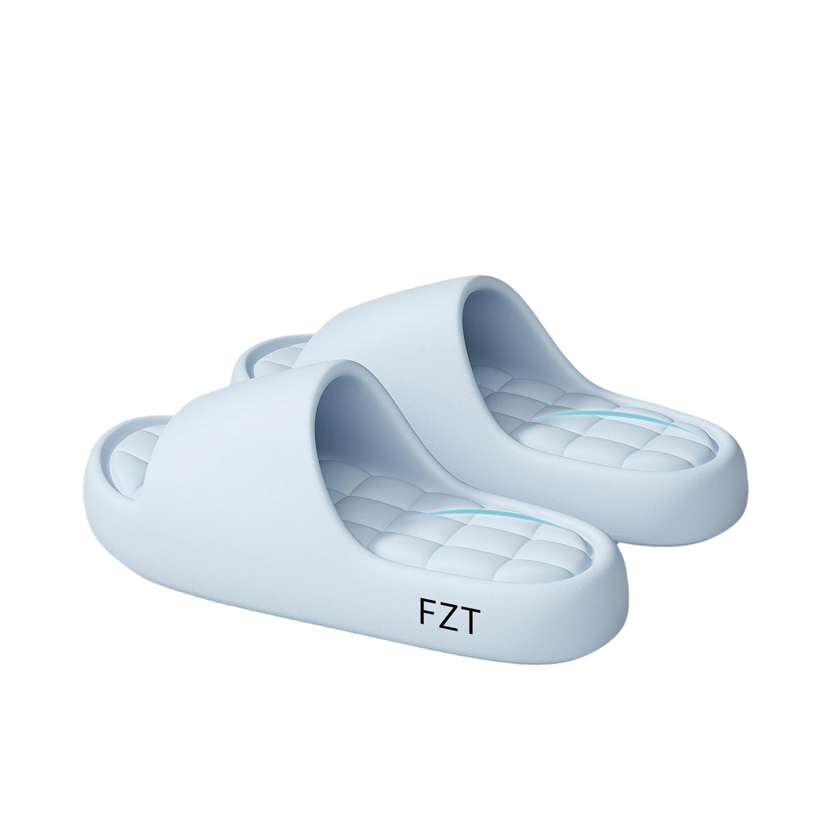 推荐商品：FZT 拖鞋 厚底室内家居浴室 蓝色