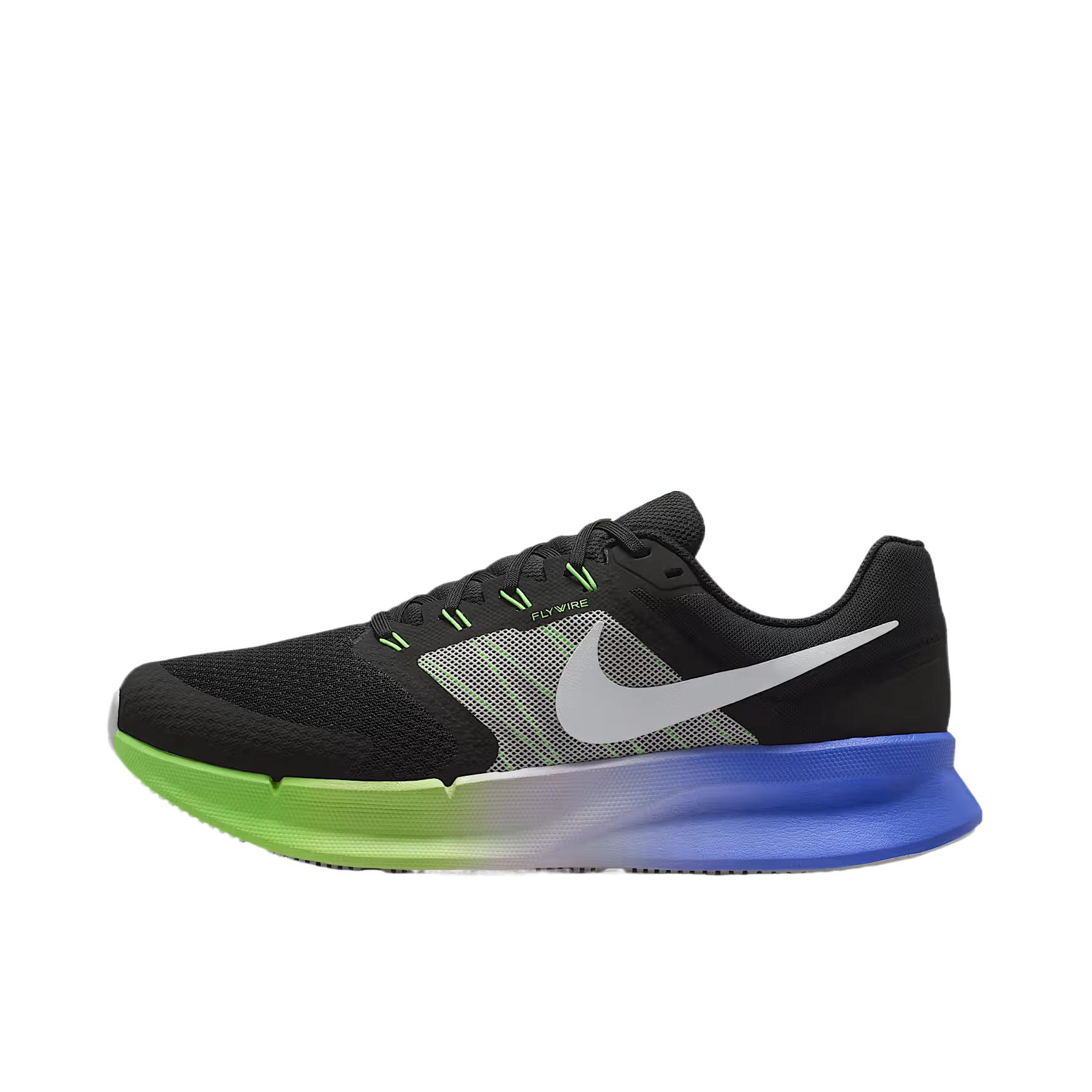 推荐商品：Nike Run Swift 3 跑鞋 减震防滑耐磨舒适网面透气缓震运动支撑贴合圆头耐穿耐用 黑色/蓝宝石色/浅葡萄紫/白色