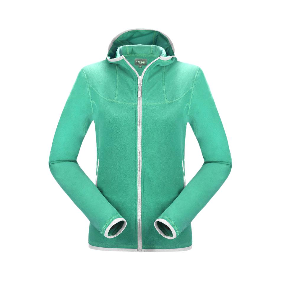 推荐商品：Running River/奔流 女士户外系列拉链开衫抓绒衣 女装 F7262N 浅绿