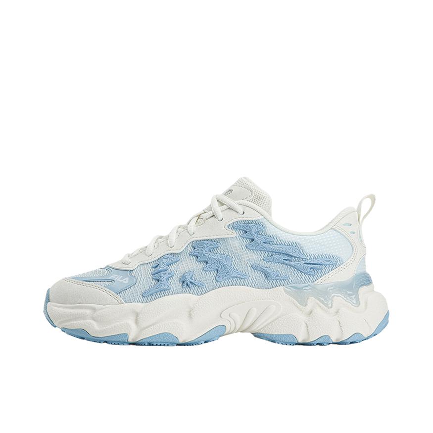 推荐商品：FILA/斐乐 FERN 3 SE 老爹鞋 简约复古运动休闲 女款/水雾青/雪白色