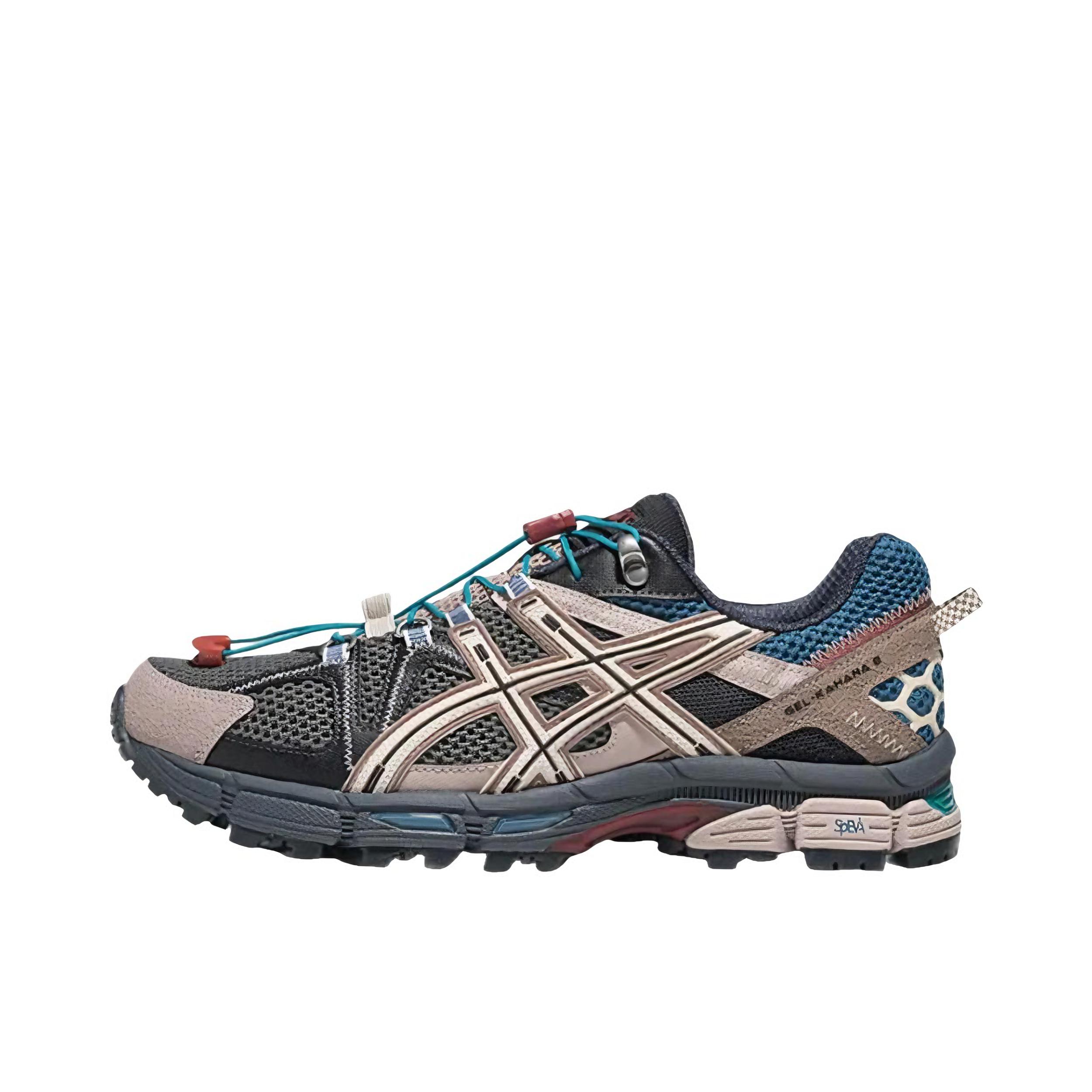 推荐商品：Asics/亚瑟士 Gel-Kahana 8 FL 越野跑鞋 潮流复古防滑耐磨 灰色/棕色/蓝色
