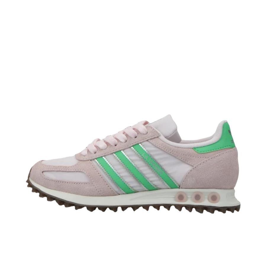 推荐商品：adidas LA Trainer 防滑耐磨 轻便舒适 透气 运动休闲鞋 粉色/绿色