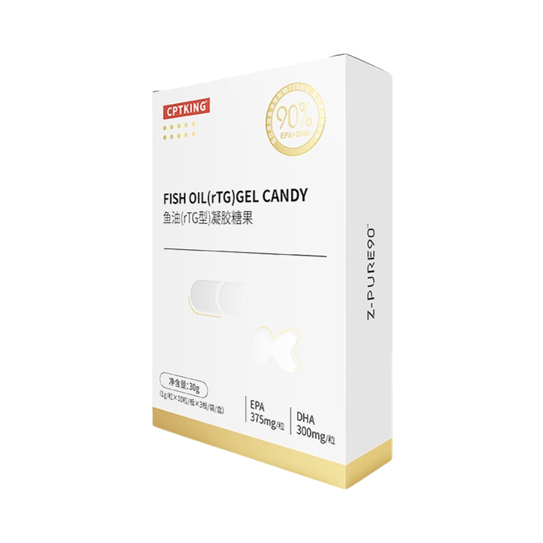推荐商品：CPTKING/赛霸 欧米伽3鱼油rTG型凝胶糖果 盒装 健身补营养