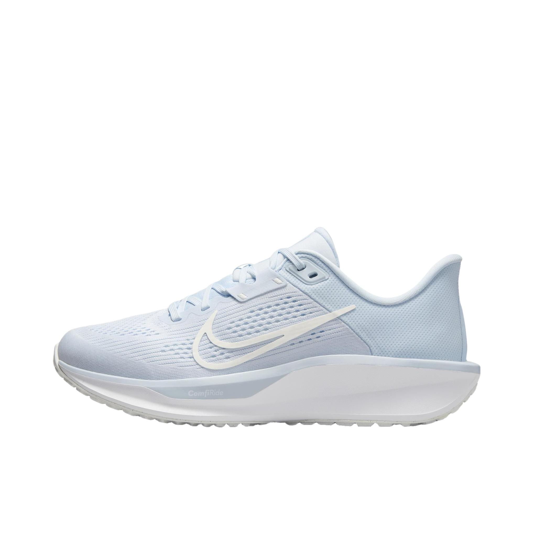 推荐商品：Nike QUEST 6 跑鞋 户外训练健身网面缓震支撑回弹运动轻便泡绵抓地耐用厚实 女款/蓝色