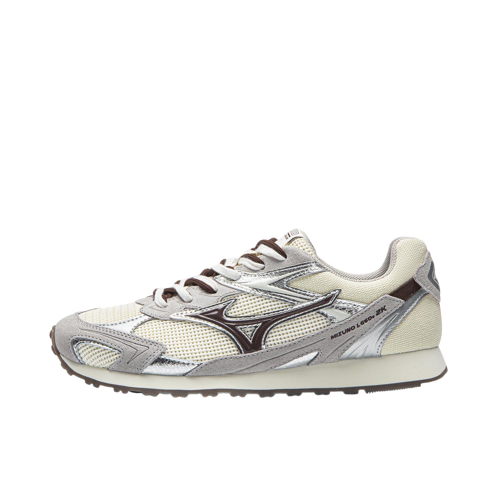 推荐商品：Mizuno/美津浓 LG 60S 2K 防滑 做旧 复古 系带 德训鞋 薄底鞋 运动休闲鞋 女款/灰色/银色/白色/棕色
