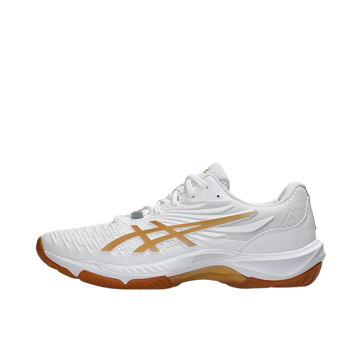 推荐商品：Asics/亚瑟士 COURT CONTROL FF 4 回弹球鞋 羽毛球鞋 百搭回弹防滑低帮 白色/橙色