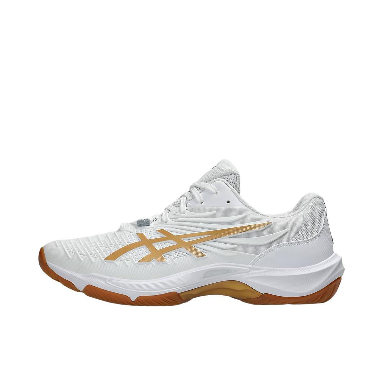 推荐商品：Asics/亚瑟士 COURT CONTROL FF 4 回弹球鞋 羽毛球鞋 百搭回弹防滑低帮 2E宽/白色/金色