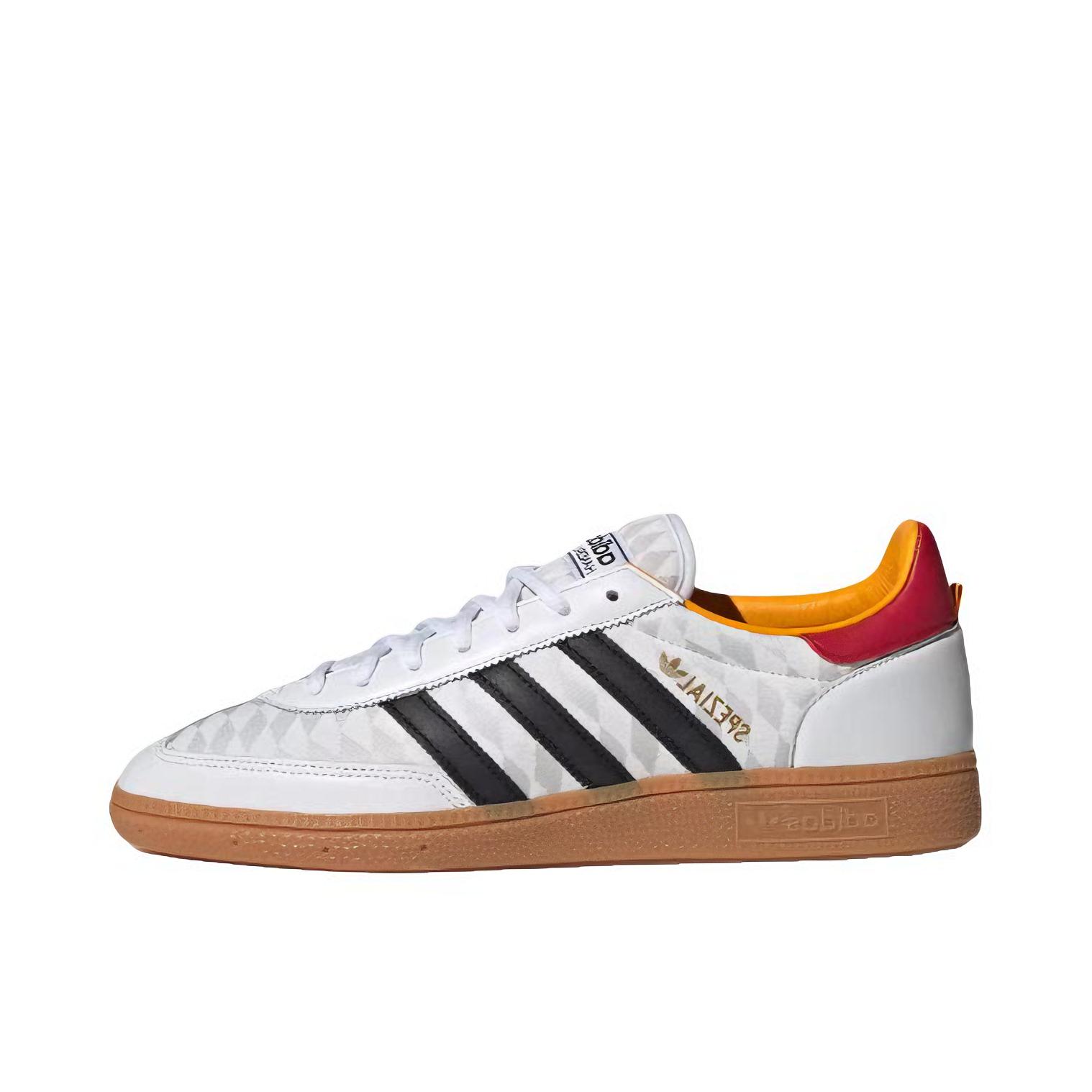 推荐商品：adidas Originals Handball Spezial 薄底鞋 T头鞋 德训鞋 板鞋 简约百搭复古轻便防滑耐磨贴合圆头耐穿 白色/黑色/暗红色