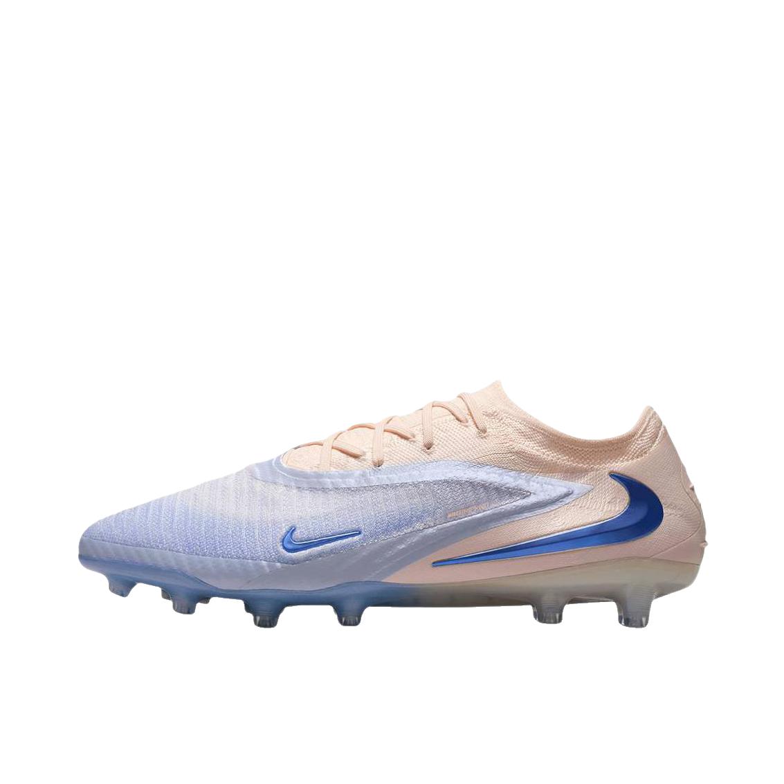 推荐商品：Nike Phantom 6 Elite AG 足球鞋 顶级短钉人造草地 浅粉色/蓝色