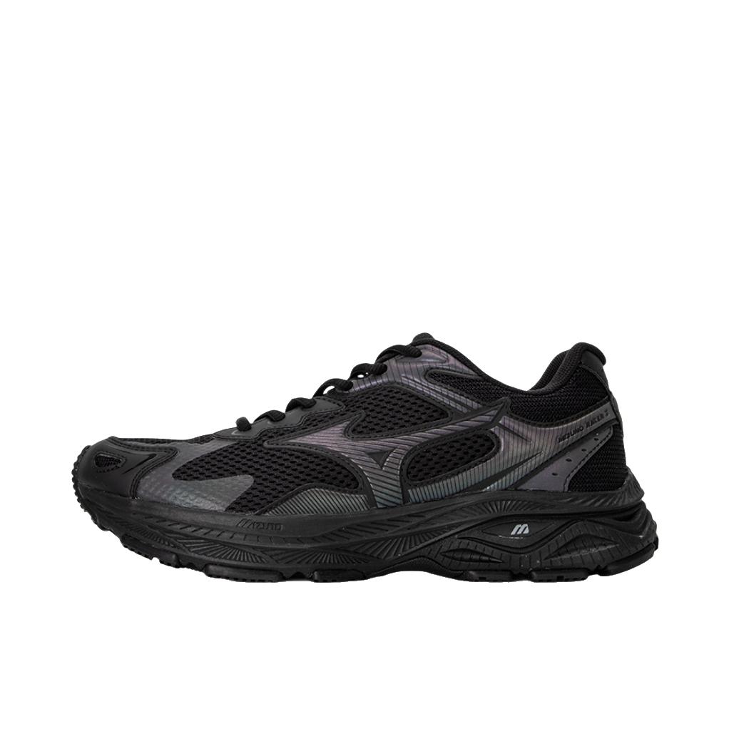 推荐商品：【520礼物】Mizuno/美津浓 Racer S 越野跑鞋 缓震回弹防滑耐磨透气网面软底慢跑 黑色