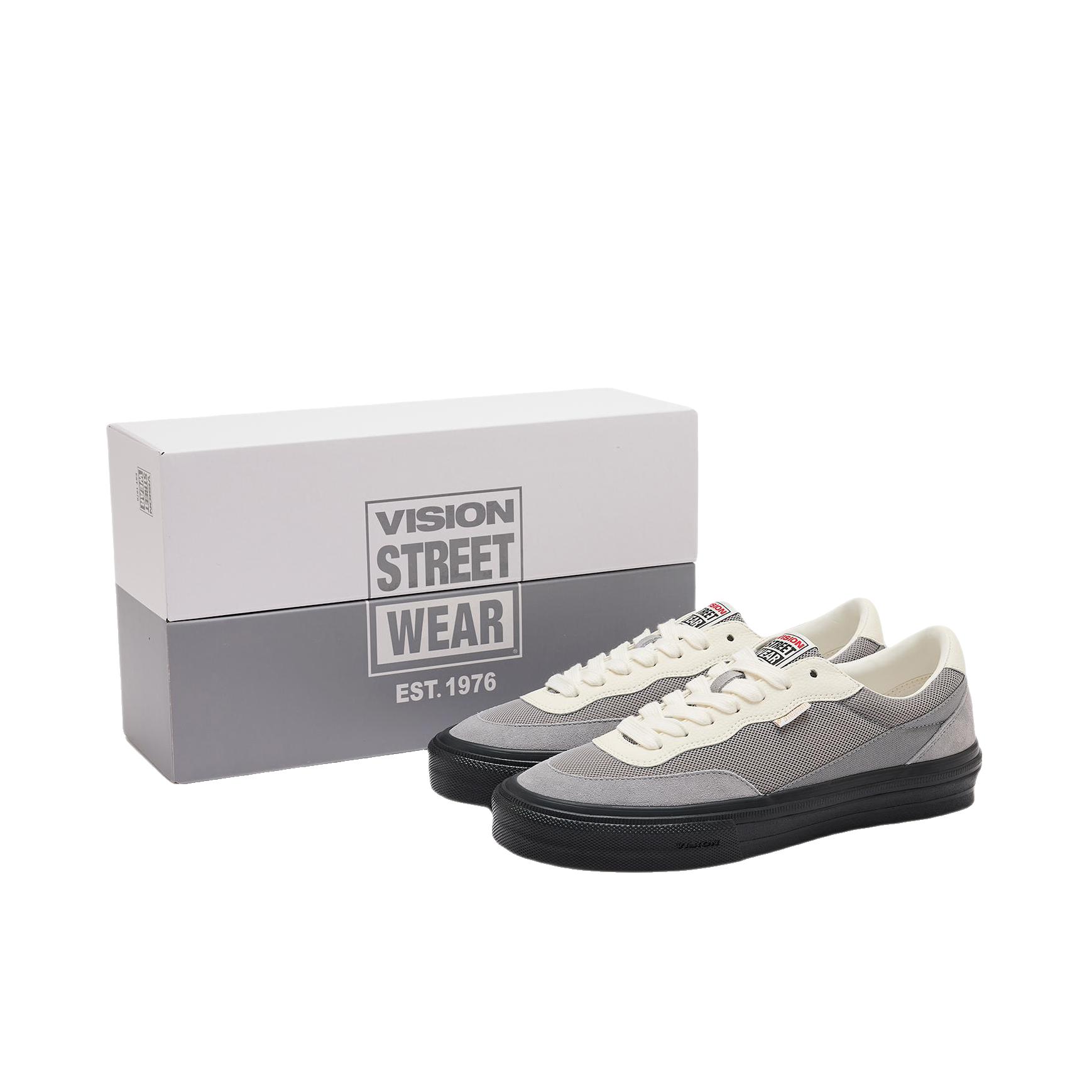 推荐商品：Vision Street Wear FLAT TOP MESH 帆布鞋 网眼翻毛皮街头 礼盒款/灰色
