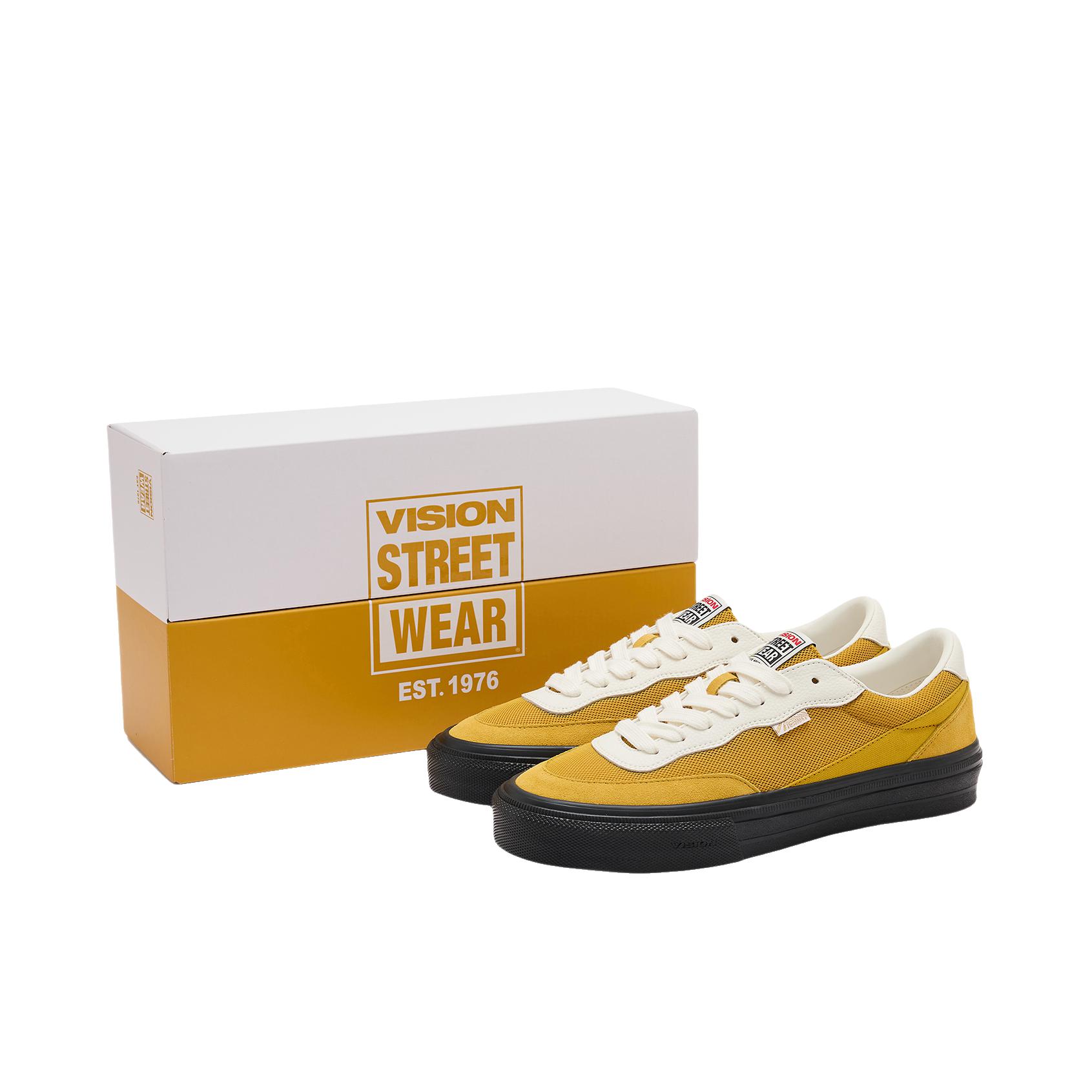 推荐商品：Vision Street Wear FLAT TOP MESH 帆布鞋 网眼翻毛皮街头 礼盒款/黄色