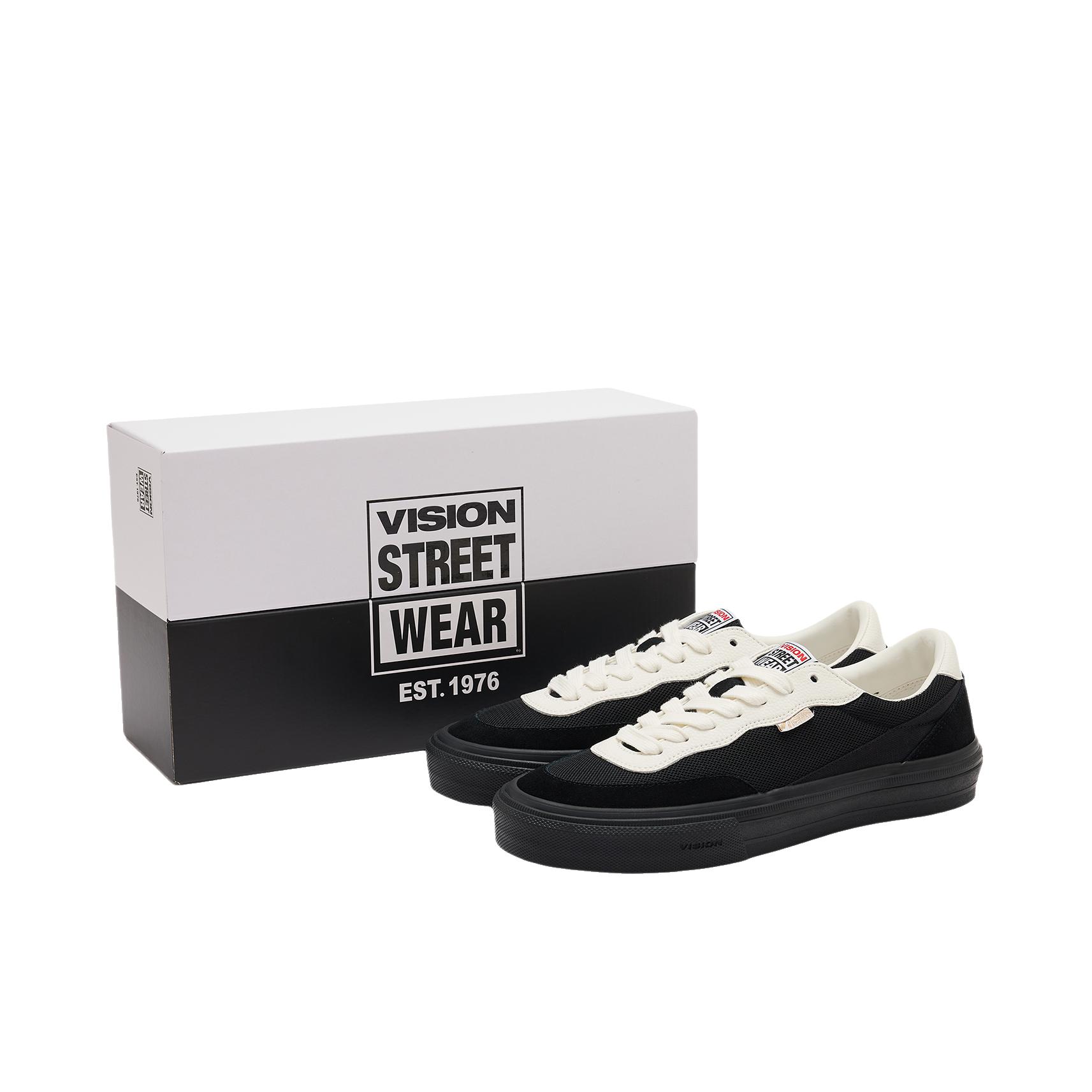 推荐商品：Vision Street Wear FLAT TOP MESH 帆布鞋 网眼翻毛皮街头 礼盒款/黑色