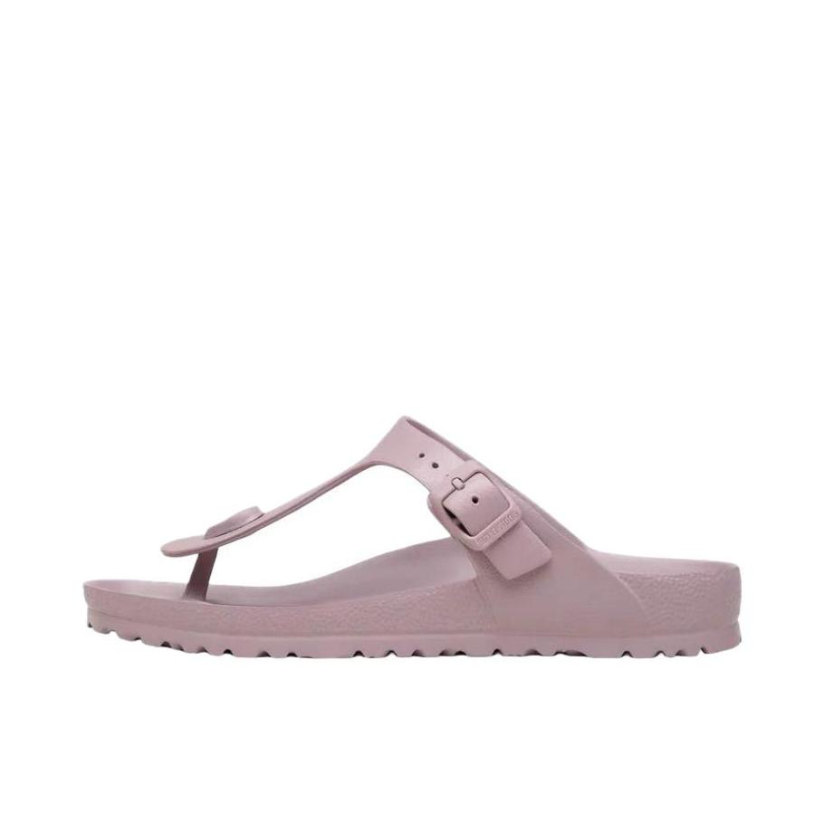 推荐商品：Birkenstock Gizeh系列 时尚百搭 简约 防磨 牛皮革 搭扣 舒适平底 圆头 软木 人字夹趾 外穿 拖鞋 男款/浅紫色 