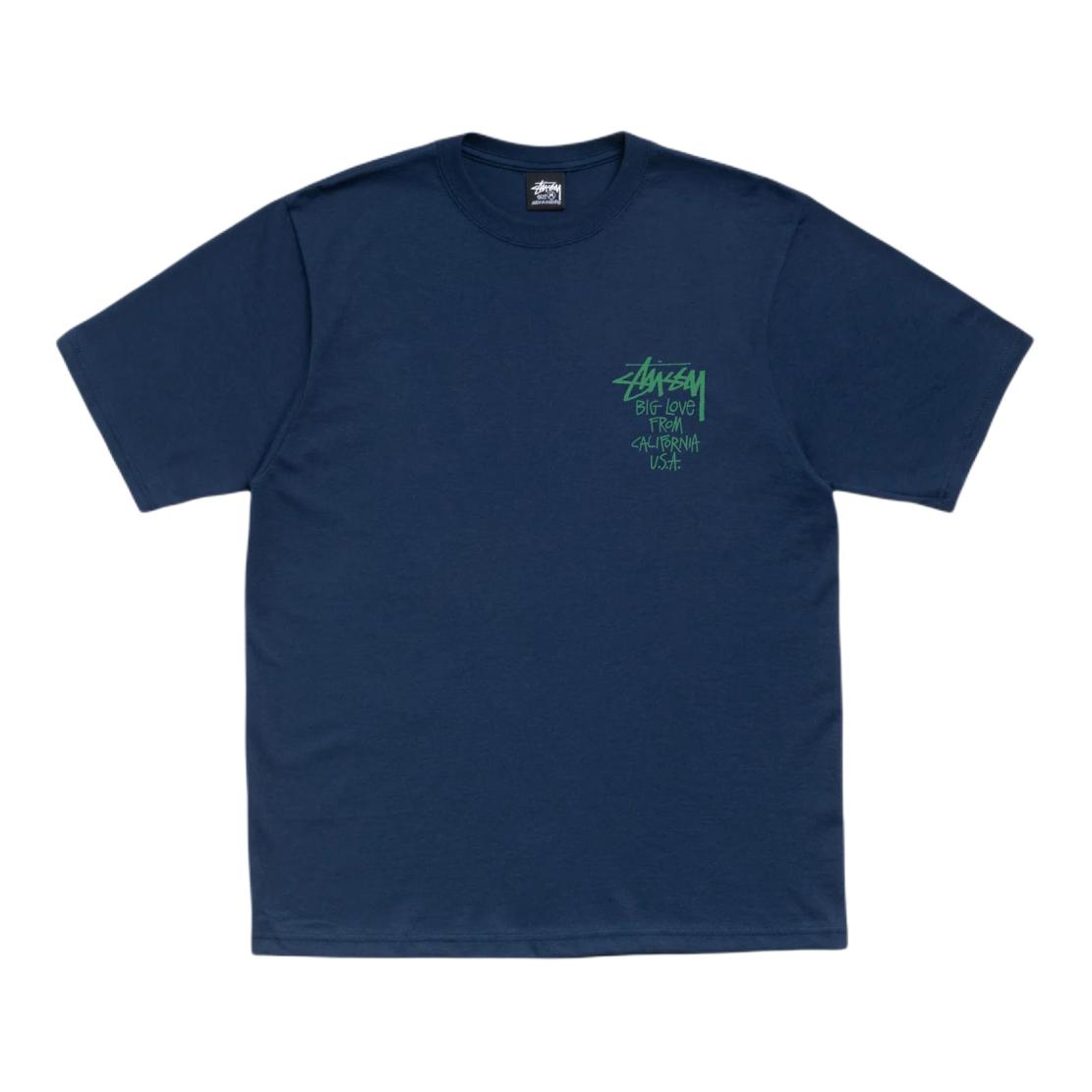 Stussy/斯图西 2026SS 直筒落肩字母短袖T恤 1905218 海军蓝