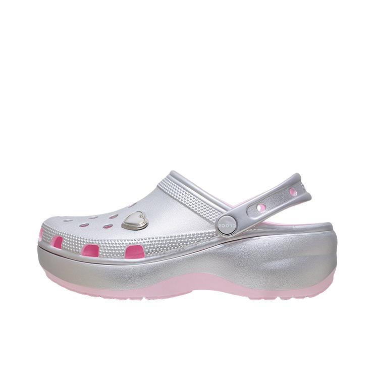 推荐商品：Crocs/卡骆驰 凉鞋 金属云朵厚底休闲 215959 女款/银色