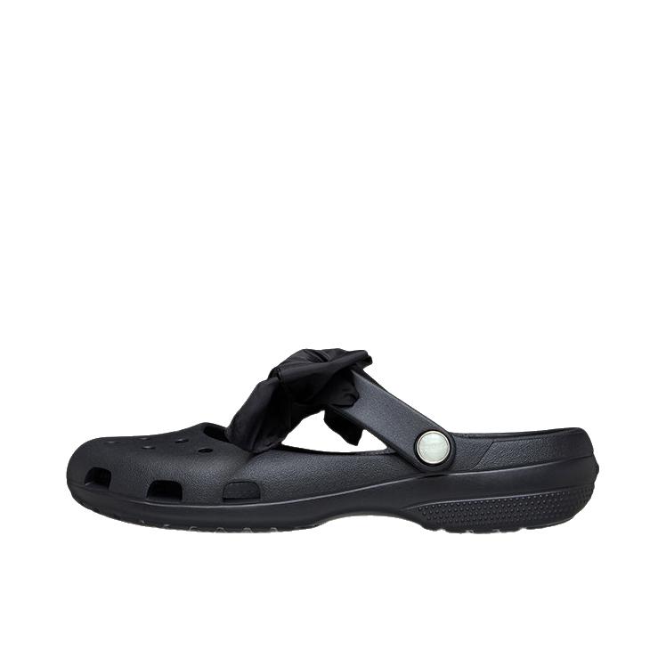 推荐商品：Crocs/卡骆驰 凉鞋 绑带蝴蝶结芭蕾平跟 215963 女款/黑色
