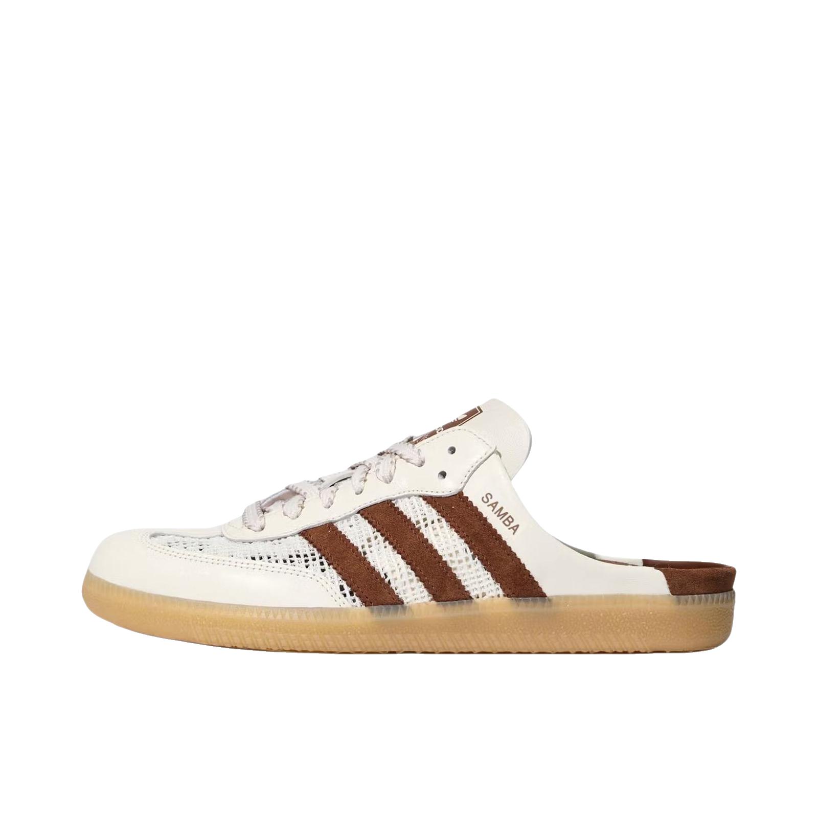 推荐商品：adidas Originals SAMBA OG MULE 穆勒鞋 运动休闲鞋 T头鞋防滑耐磨透气 米色/棕色