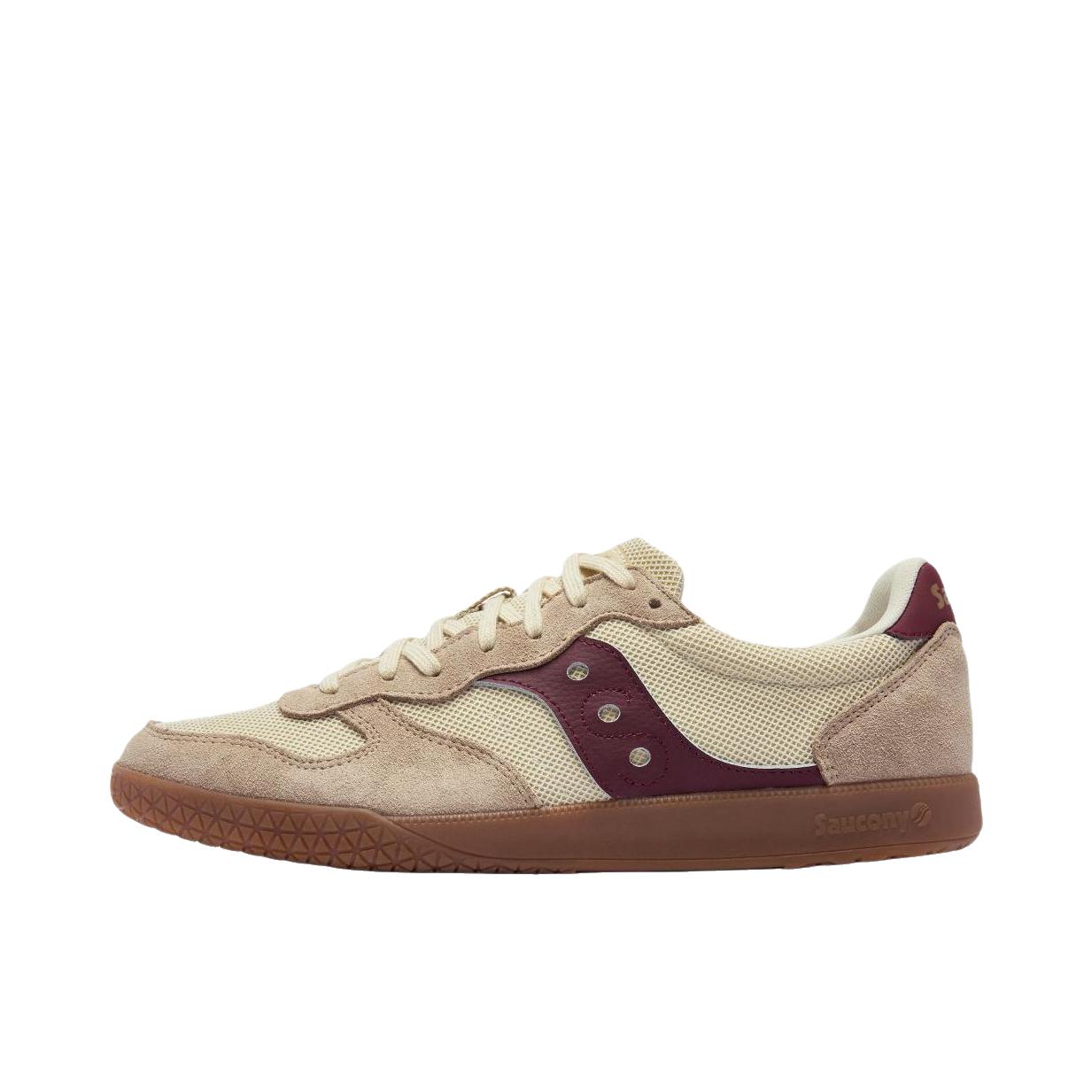 推荐商品：Saucony/索康尼 Bullet ct 防滑轻便 减震软底 复古 薄底 包裹性 德训鞋 运动休闲鞋 米色/棕色
