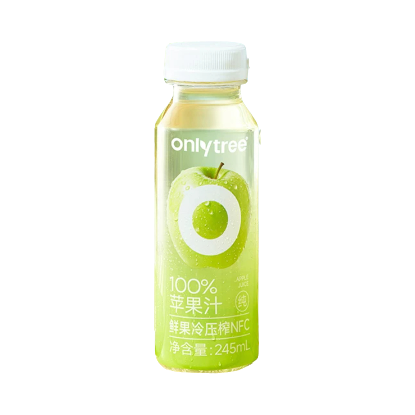 推荐商品：Onlytree NFC鲜果冷压榨 245ml 100%苹果汁 瓶装