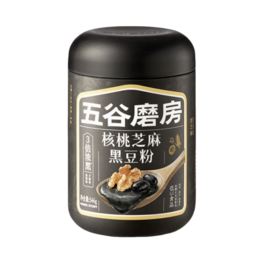 推荐商品：五谷磨房 3倍浓黑 546g 核桃芝麻黑豆粉 罐装