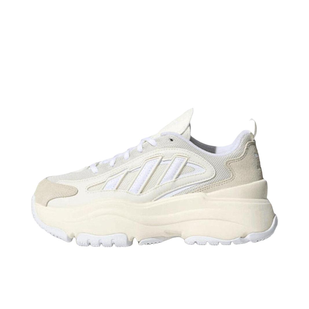 推荐商品：adidas Originals  Ozgaia  防滑耐磨 减震 网面透气 厚底  增高鞋 老爹鞋 女款/米色/白色