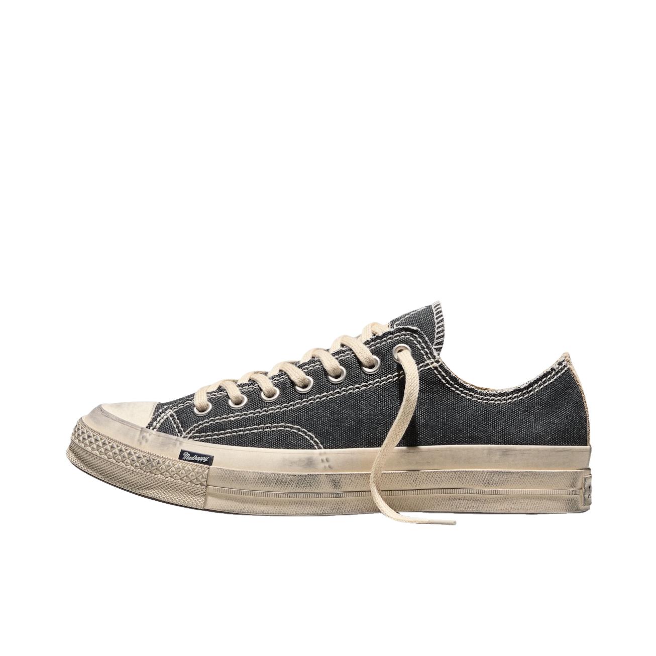 推荐商品：Converse/匡威 Chuck 70 帆布鞋 防滑耐磨薄底轻便透气舒适百搭复古时尚贴合圆头流光风 Madhappy联名/黑色/天然象牙色