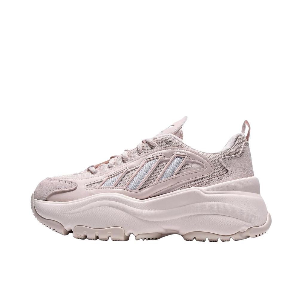 推荐商品：adidas Originals  Ozgaia  防滑耐磨 减震 网面透气 厚底  增高鞋 老爹鞋 女款/浅粉色