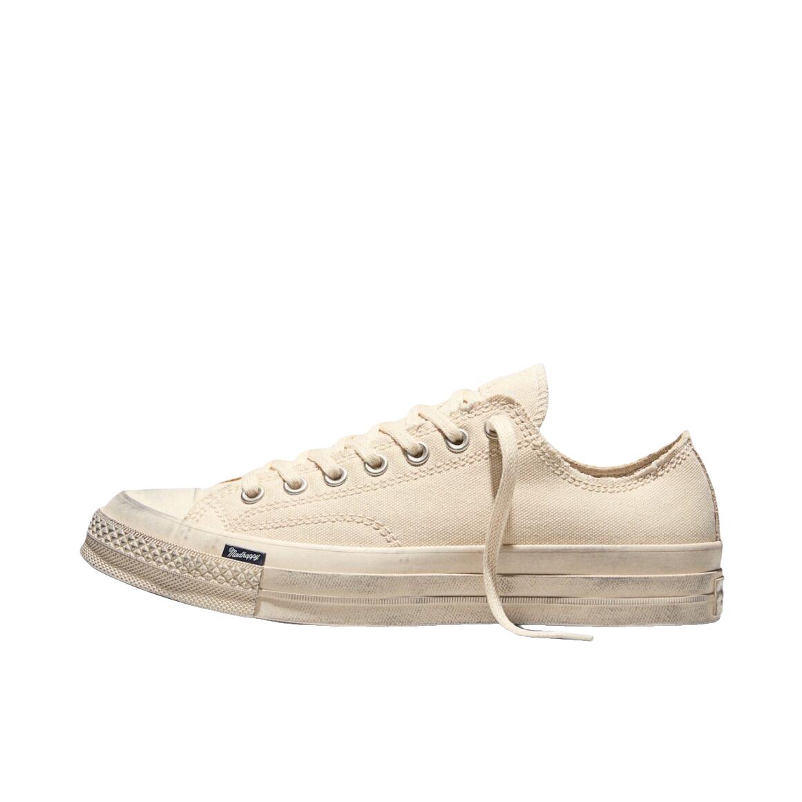 推荐商品：Converse/匡威 Chuck 70 帆布鞋 防滑耐磨薄底轻便透气舒适百搭复古时尚贴合圆头流光风 Madhappy联名/自然象牙色