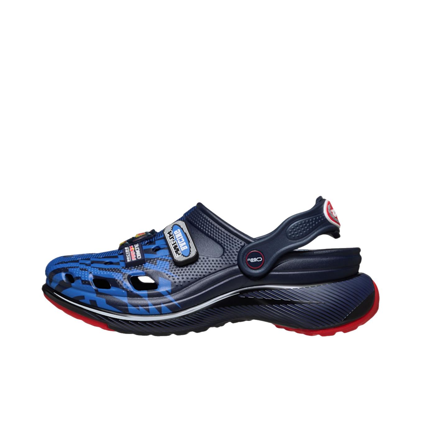 推荐商品：Crocs/卡骆驰 Classic Platform Clog 凉鞋 经典云朵防滑耐磨轻便包头厚底增高缓震坡跟外穿 Red Bull Racing联名/蓝色