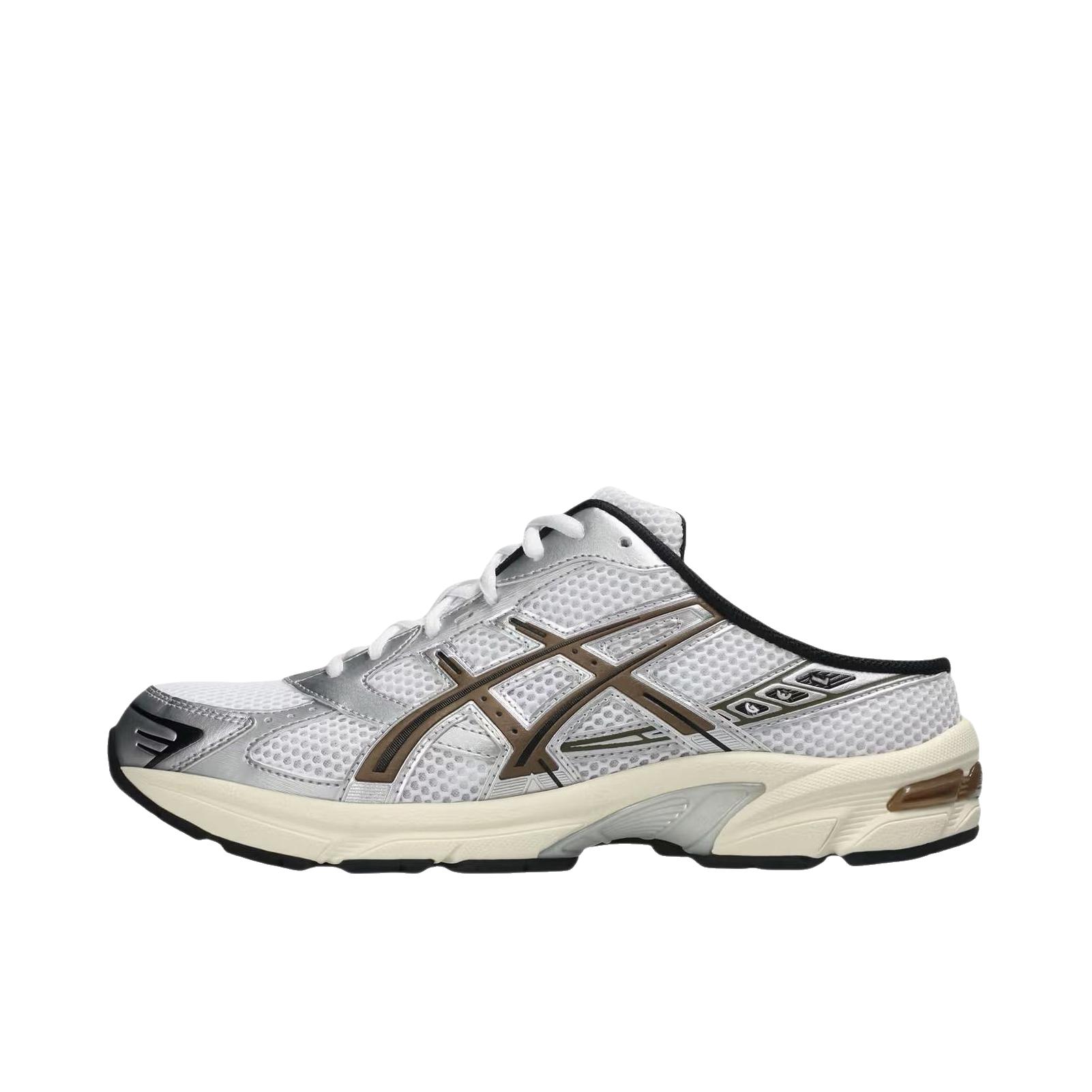 推荐商品：Asics/亚瑟士 Gel-1130 跑鞋 防滑耐磨缓震抓地织物网布透气复古马拉松短跑贴合圆头千禧风 半托/银色/棕色