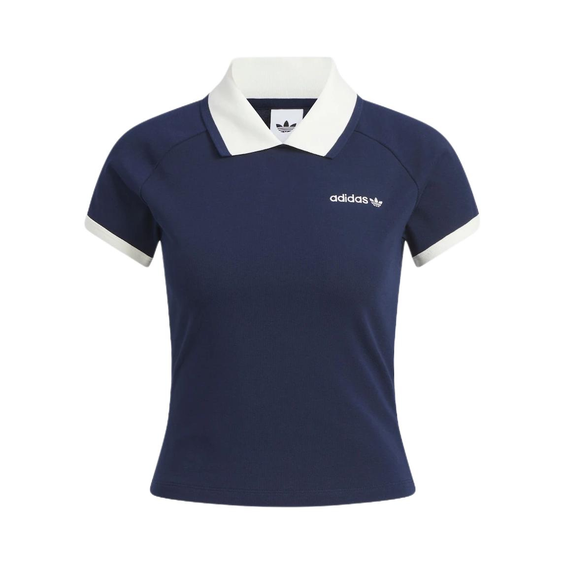 Adidas/阿迪达斯 翻领透气耐磨短袖Polo衫 女装 KF9611 藏蓝