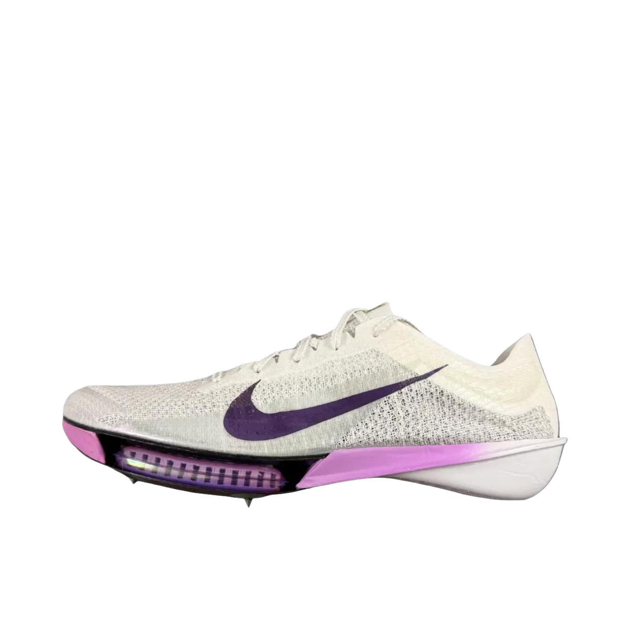 推荐商品：Nike Air Zoom Victory 1 跑鞋 气垫碳板轻便简约时尚田径织物圆头 白色/粉色紫色