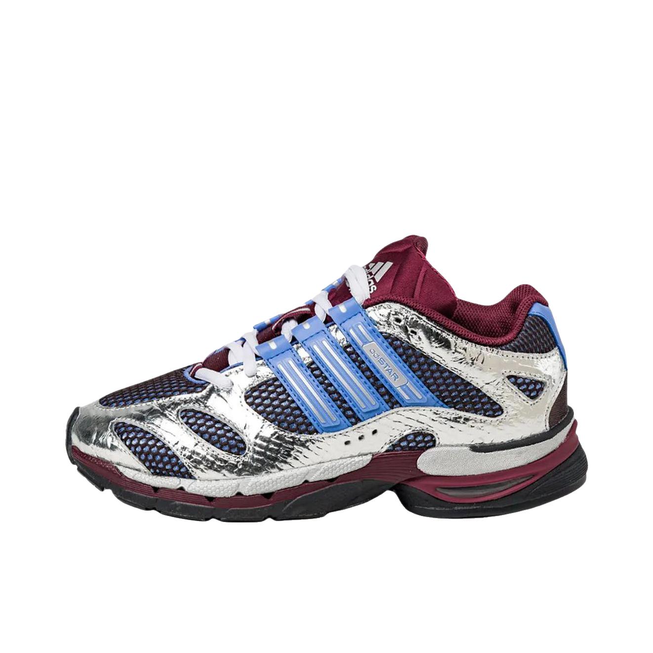 推荐商品：adidas adistar mld 跑鞋 透气支撑厚底系带 银色/红色/蓝色