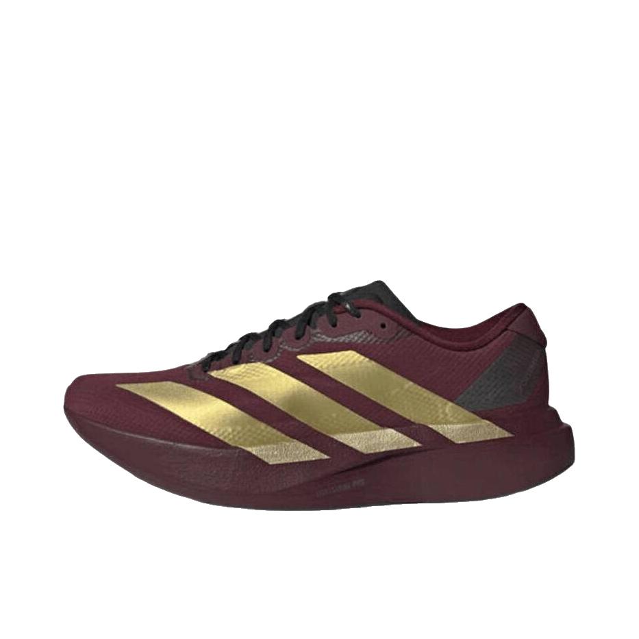 推荐商品：【梅西同款】 adidas Adizero Evo SL 跑鞋 缓震防滑圆头轻便运动马拉松竞速训练 红色/金色