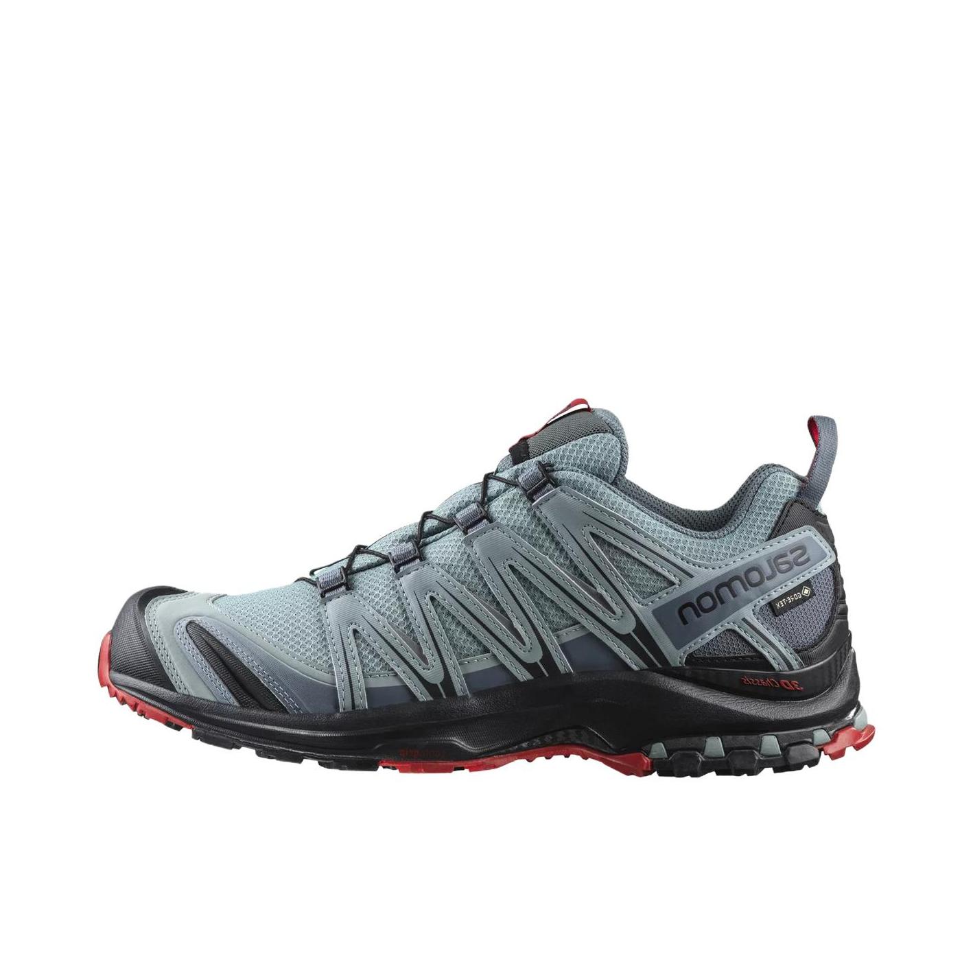 推荐商品：Salomon/萨洛蒙 XA Pro 3D 户外鞋 徒步鞋 越野跑鞋 防滑耐磨防水包裹性稳定支撑织物网布抓地 蓝色/黑色/红色