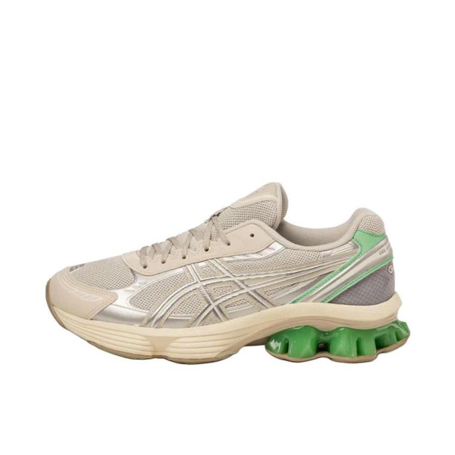 推荐商品：Asics/亚瑟士 GEL-KINETIC FLUENT 合成革 支撑 回弹 防滑 耐磨 跑鞋 灰色/银色/绿色