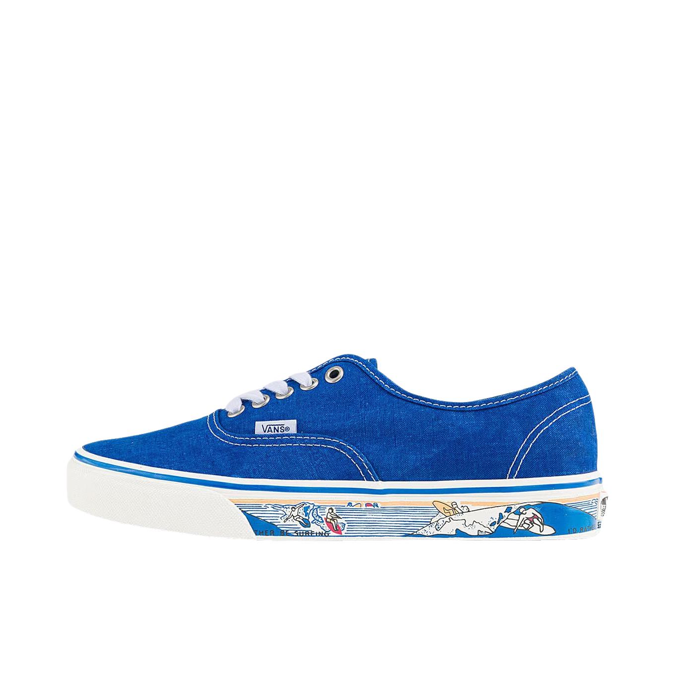 推荐商品：Vans/范斯 Authentic 潮流休闲 轻便舒适 防滑耐磨 百搭运动 复古 板鞋 蓝色/羽白色