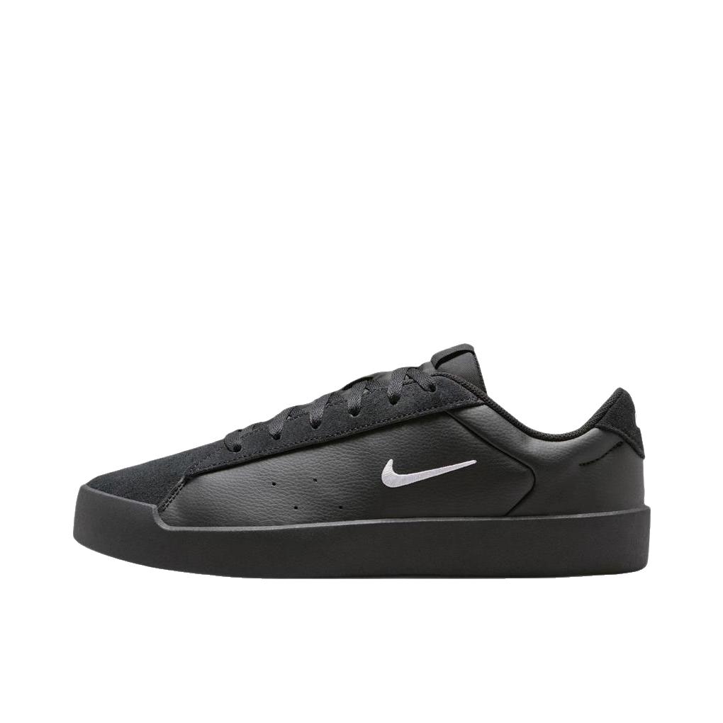 推荐商品：Nike Court Heritage 板鞋 百搭厚底系带圆头 黑色