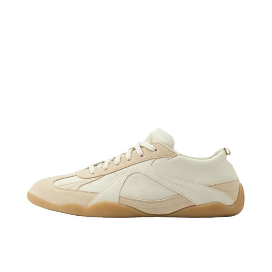 推荐商品：FILA/斐乐 Glio 舞纱鞋 芭蕾鞋 运动休闲鞋 百搭橡胶系带圆头薄底德训 女款/芦笋白/牡蛎灰棕