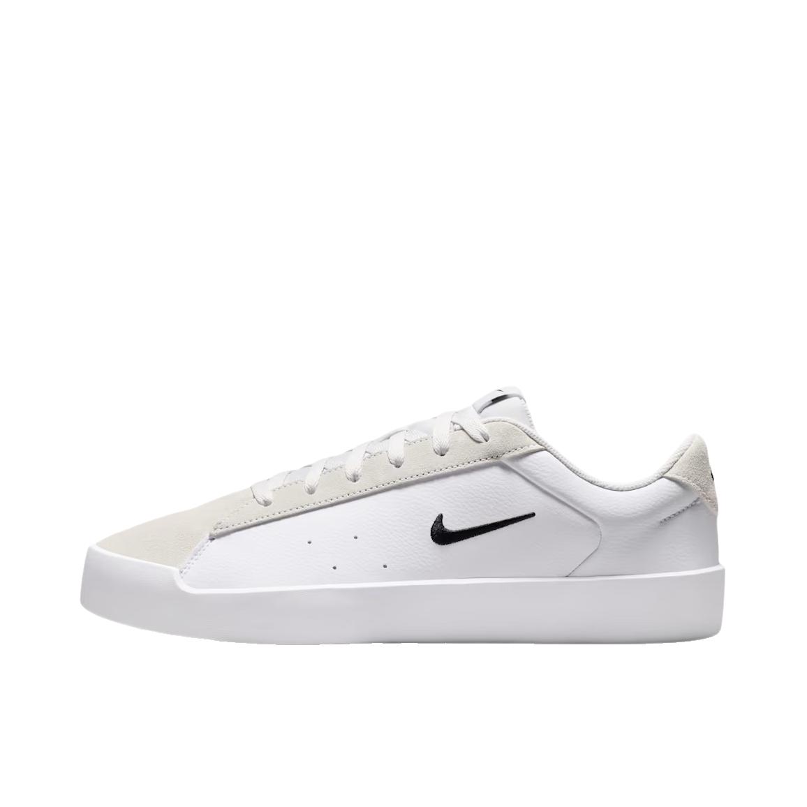 推荐商品：Nike Court Heritage 板鞋 百搭厚底系带圆头 白色
