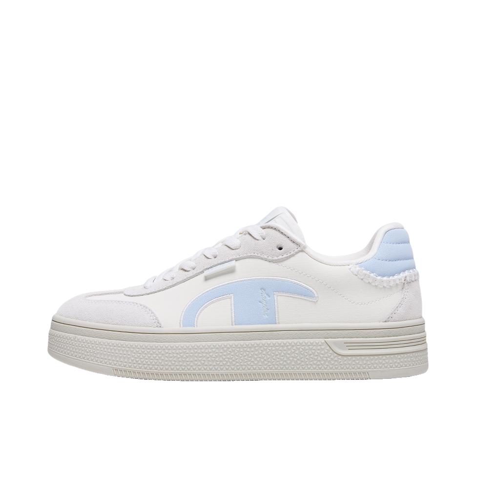 推荐商品：Champion/冠军 Platform Skate EC 板鞋 厚底增高百搭 女款/奶白/芭蕾蓝