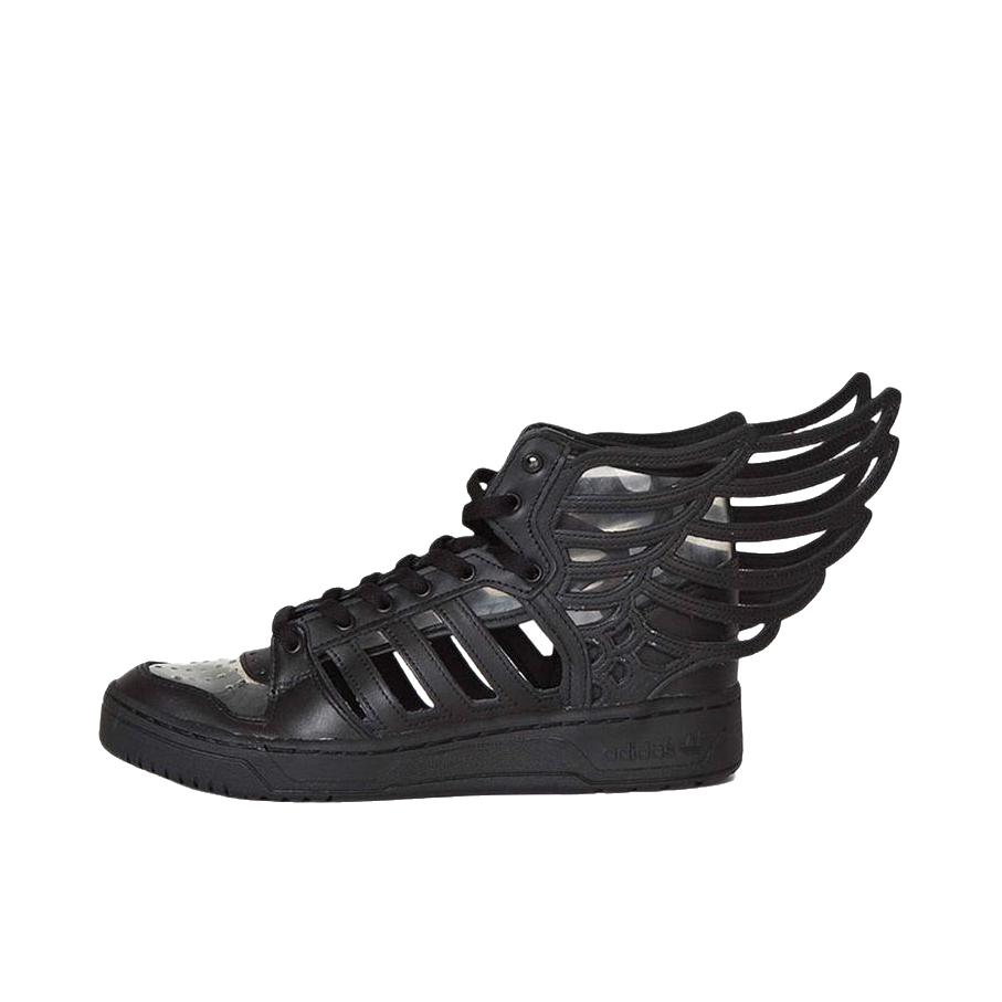 推荐商品：adidas Originals JS Wings 2.0 Cutout 板鞋 平跟圆头透气 黑色