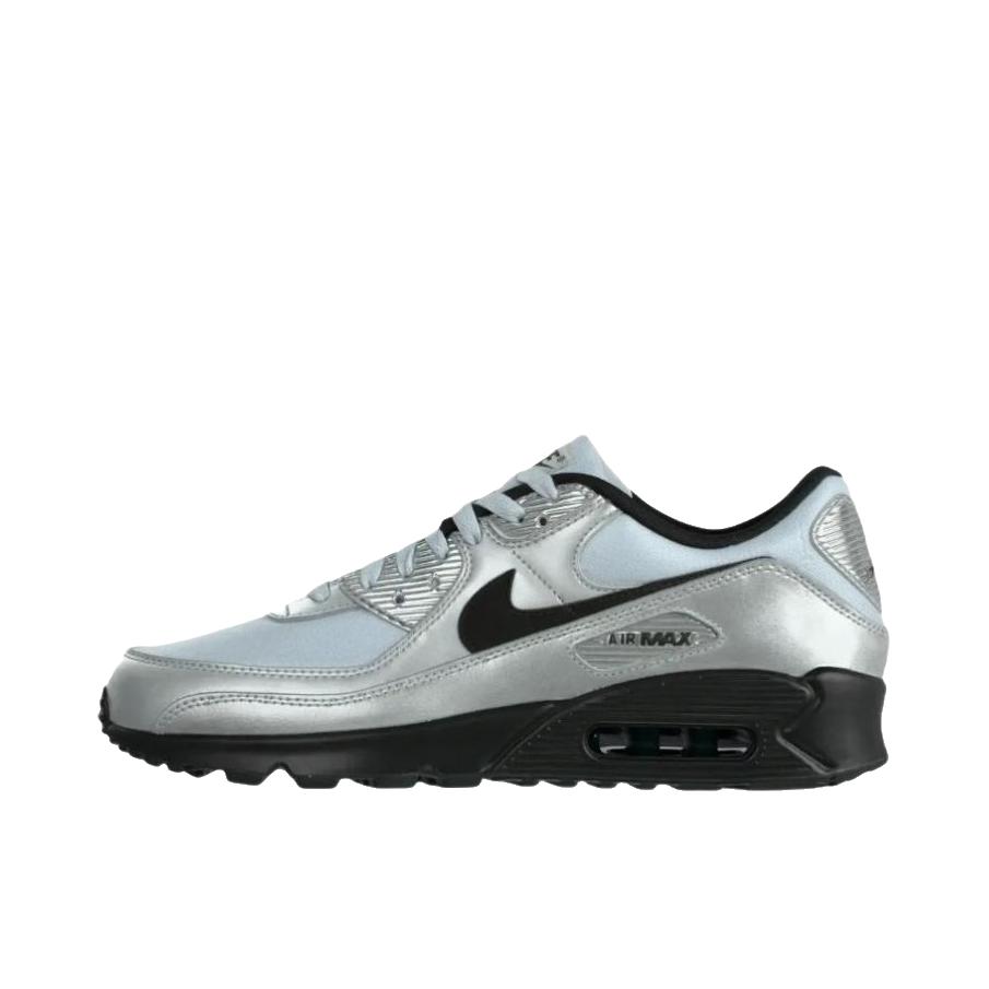 推荐商品：Nike Air Max 90 LV8 跑鞋 低帮圆头系带舒适缓震防滑耐磨轻便百搭时尚 伽马蓝/银色